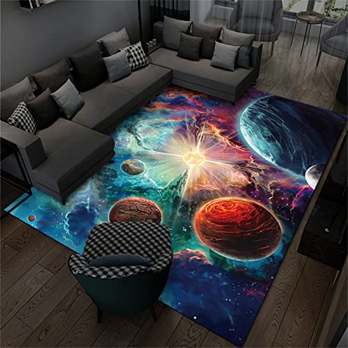 RUGMYW Fußmatten, Super Luxuriöse Skyrim Planet Print Teppiche Schlafzimmer Zimmer 150 x 200 cm