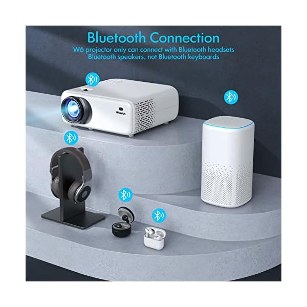 Beamer, WiMiUS Full HD 1080P 9500 Lumen Beamer Unterstützt 4K Video 5G WiFi Bluetooth Beamer LED Heimkino Projektor mit… – Bild 5