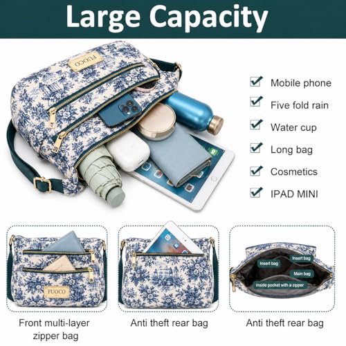 Image of FUOCO Purse for Women Handbag| Office Shoulder Laptop Bag, College & Shopping | Stylish PU Vegan Leather Sling with Zipper | Big Side Bag | Everyday Travel Tote Party Purse