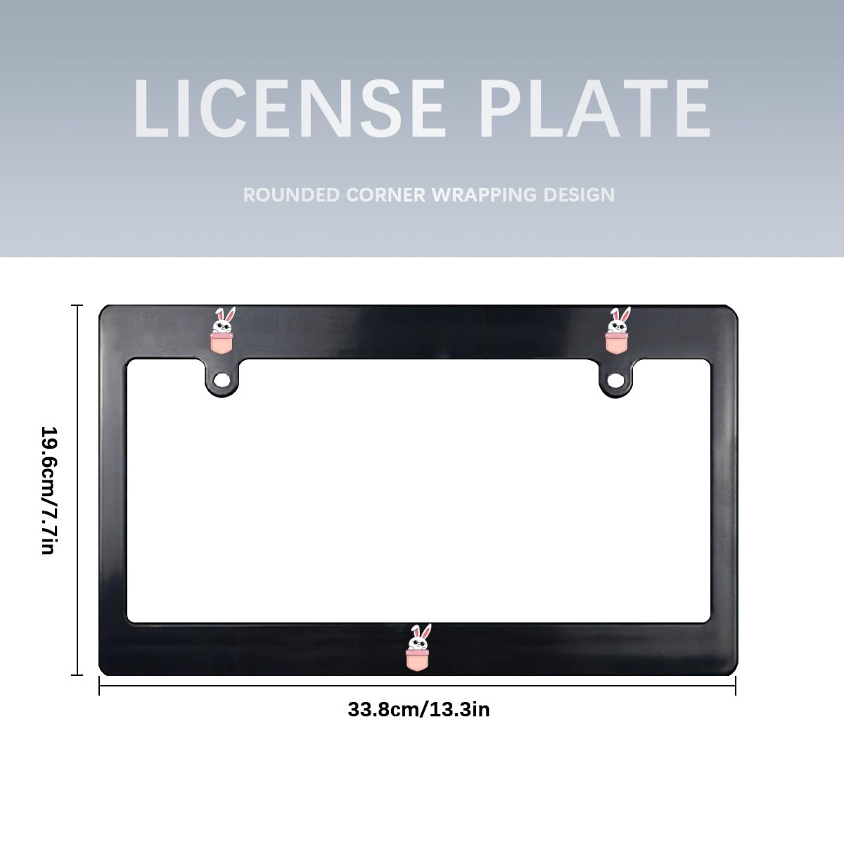 Amazon.co.jp: かわいい おもしろ ウサギ ナンバーフレーム 前後2枚