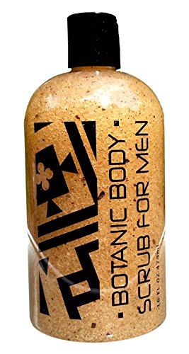 Greenwich Bay FOR MEN BODY SCRUB, Exfoliating Body Wash Masculine Scent Body Care, Enriched with Shea Butter, Blended with Loofah and Apricot Seed 16 oz