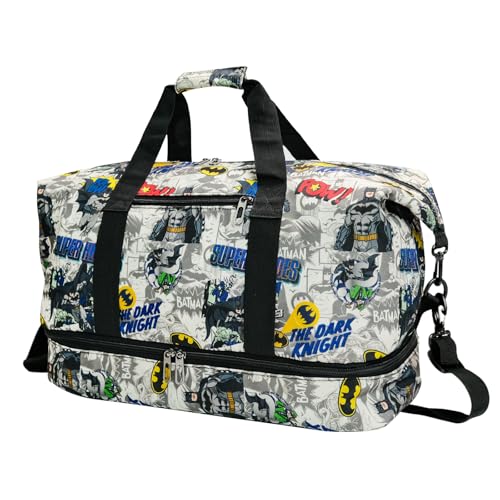 Batman Duffle Bag Classic Comic Superhero Travel Bag Gifts for Boys Men