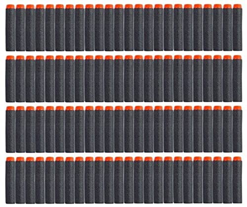 SYGA Plastic Foam Bullet Dart Bullets for Strike Elite Guns, Black - 100Pcs
