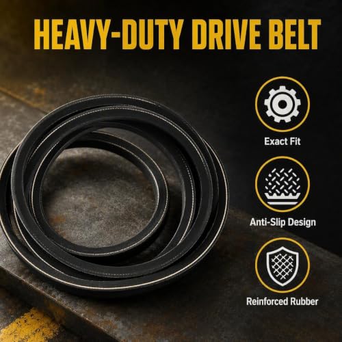 Image of 60005003 3L Tooth HB Heavy-Duty Drive Belt for Earthquake Trimmer, 10mm x 1160mm Replacement Belt, Anti-Slip, Quiet, Easy Install