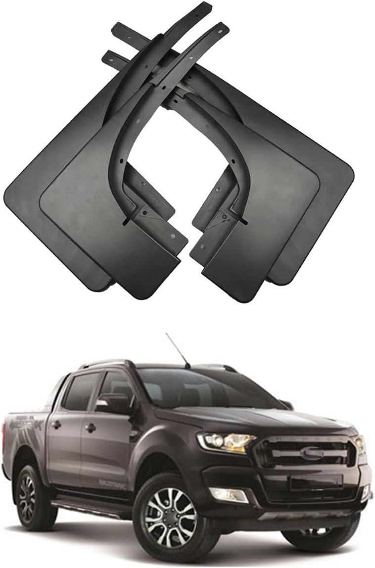 Car Mud Flaps Mudguard for Ford Ranger 2011-2023 Front and Rear Mudflaps Splash Guards Flares 4-PC Auto Accessories,Send 1 Car Wash Towel,2019~2023