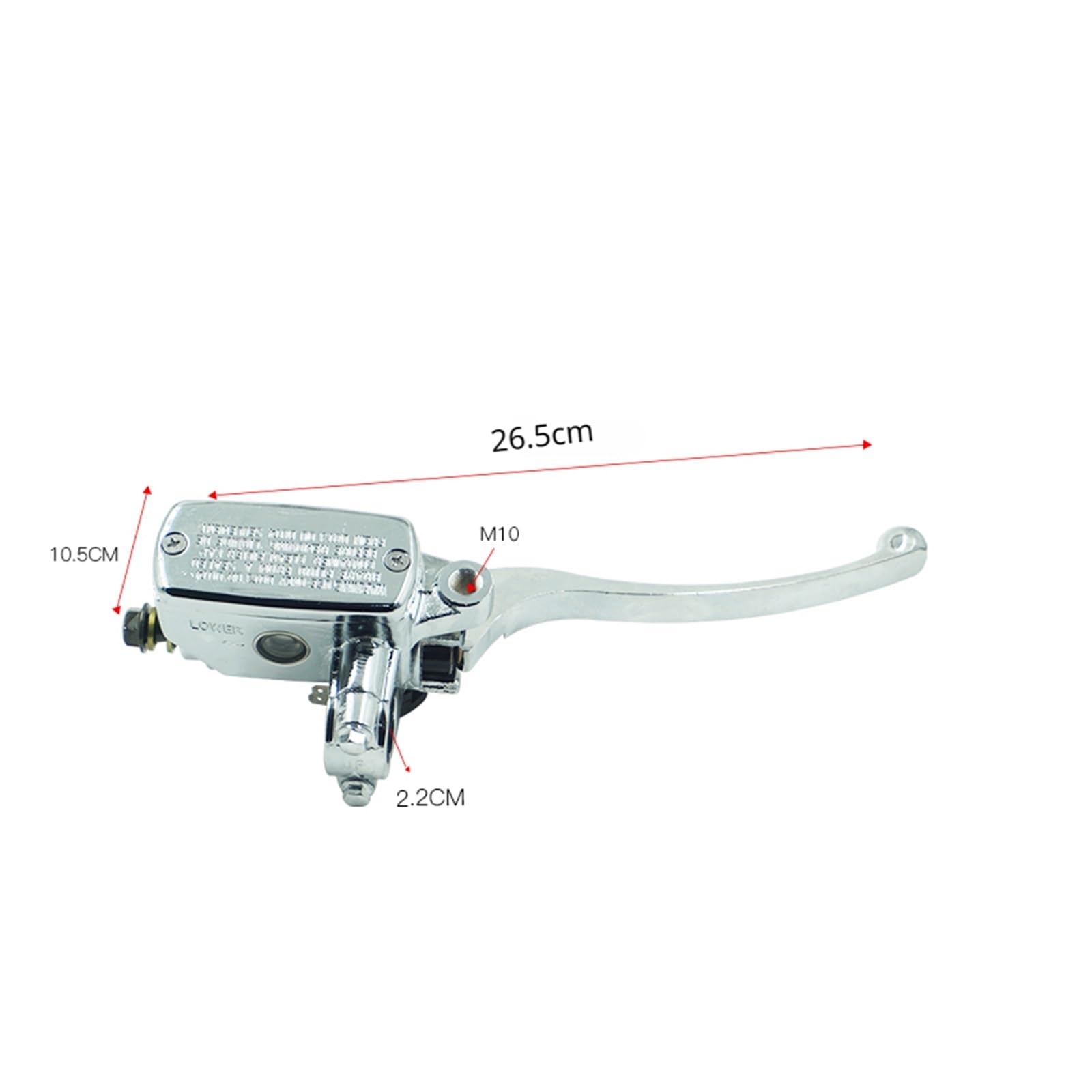 7/8 "22mm Argento Moto Cilindro Maestro Freno Idraulico Leva Pompa Frizione Del Freno Per Ya&maha Per Suzuki Per Ho&nda Con Pistone Da 14mm Frenos Leves Friziones