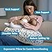 x-vesolje Nursing Pillow, Breastfeeding Pillow with Removable Cover, Ergonomic Breast Feeding Pillow, Baby Feeding Pillow for Mom Easier Breastfeeding- Original Size/Leaves