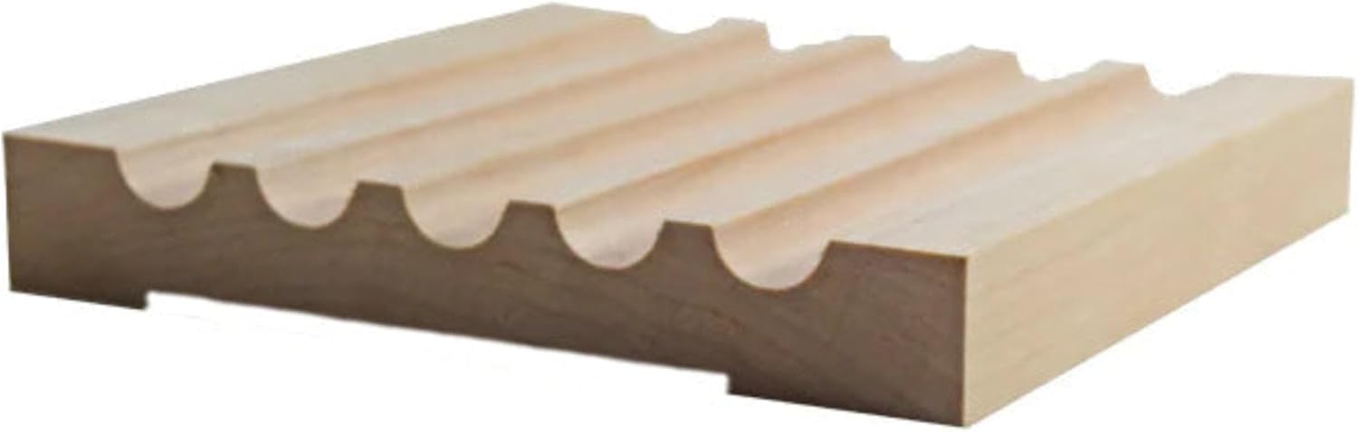 EWCA49 Fluted 5-1/8" Wide x 3/4" Casing. Unfinished Trim, Poplar, 94"
