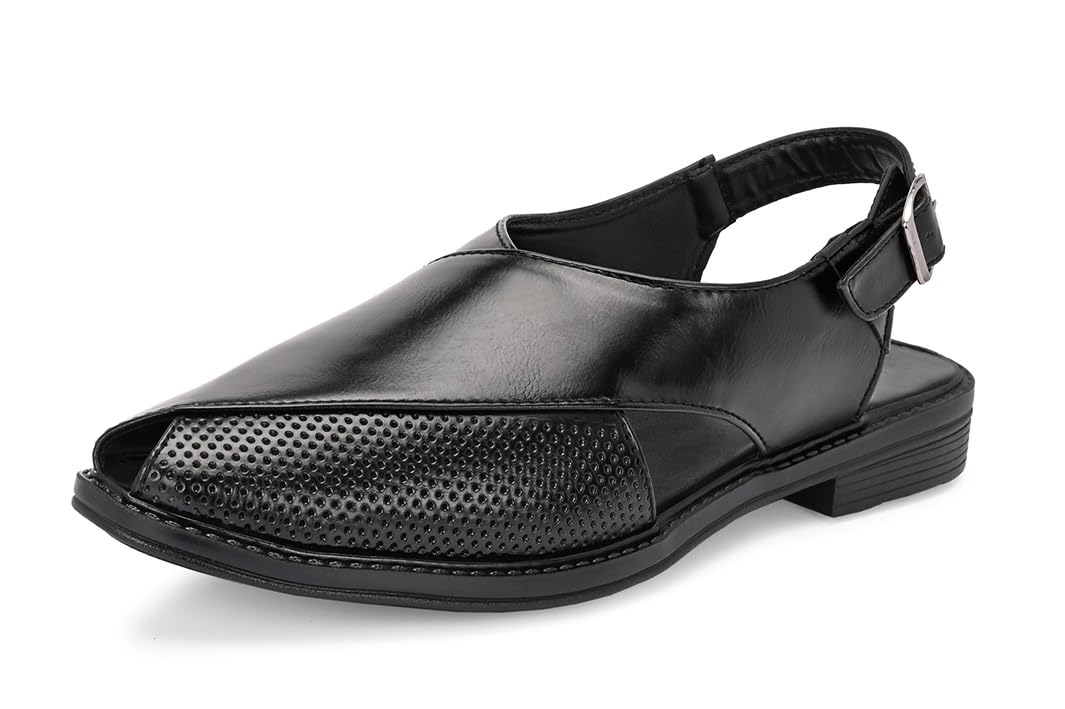 PU Leather Sandals for Men | Peshawari Sandals | Ethnic Sandals-image-45