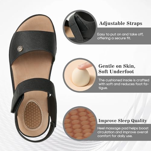 Women Massage Sandals Comfortable Walking Sandals with Adjustable Straps3