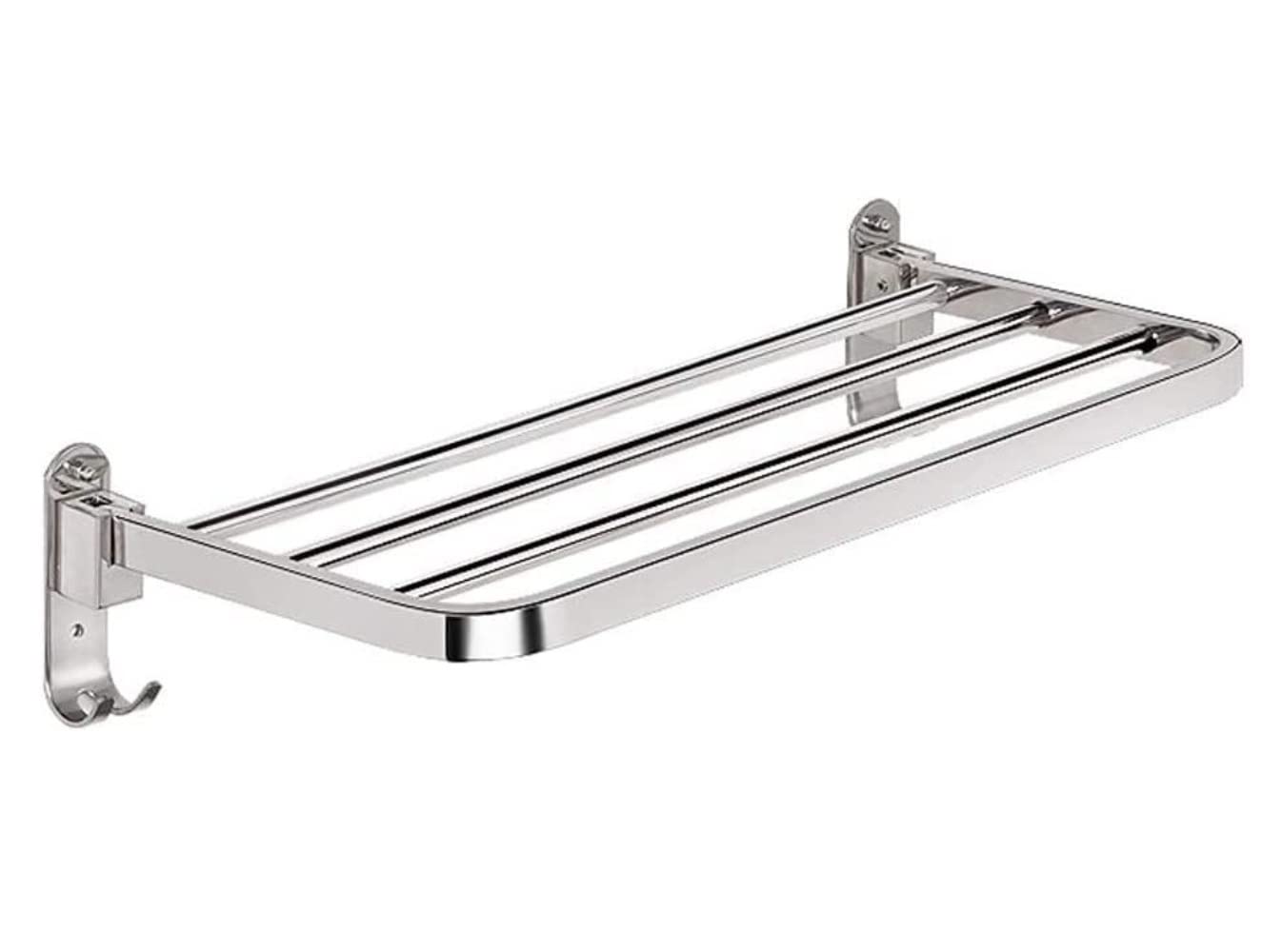 GLETSF Towel Rack Towel Rail Folding Towel Rack Bathroom Single Shelf Bathroom Hotel Rail Shelf Wall-Mounted Towel Holder Towel Bar Towel Holder/A/60Cm