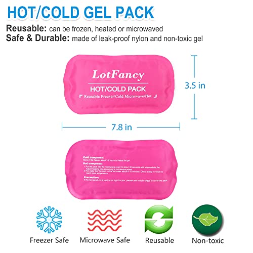 image for LotFancy Face Ice Pack Wrap with 4 Reusable Hot Cold Therapy Gel Packs