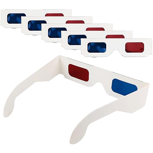 Red‑blue 3d paper glasses