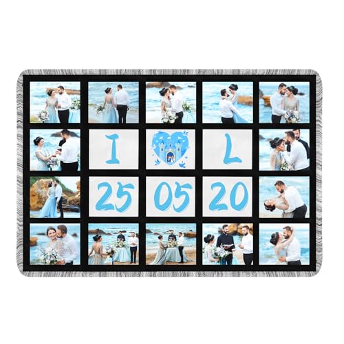 GEKIXUTP 1 Pack Sublimation Blanket Blanks 40X60 Throw Blankets for Heat Press DIY Custom Personalised Sublimation Photo with 20 Panel