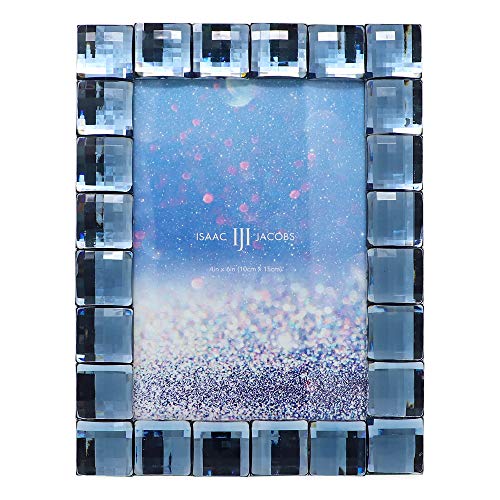 Isaac Jacobs Decorative Sparkling Navy Jewel Picture Frame, Photo Display & Home Décor (4X6, Navy) #TOP1