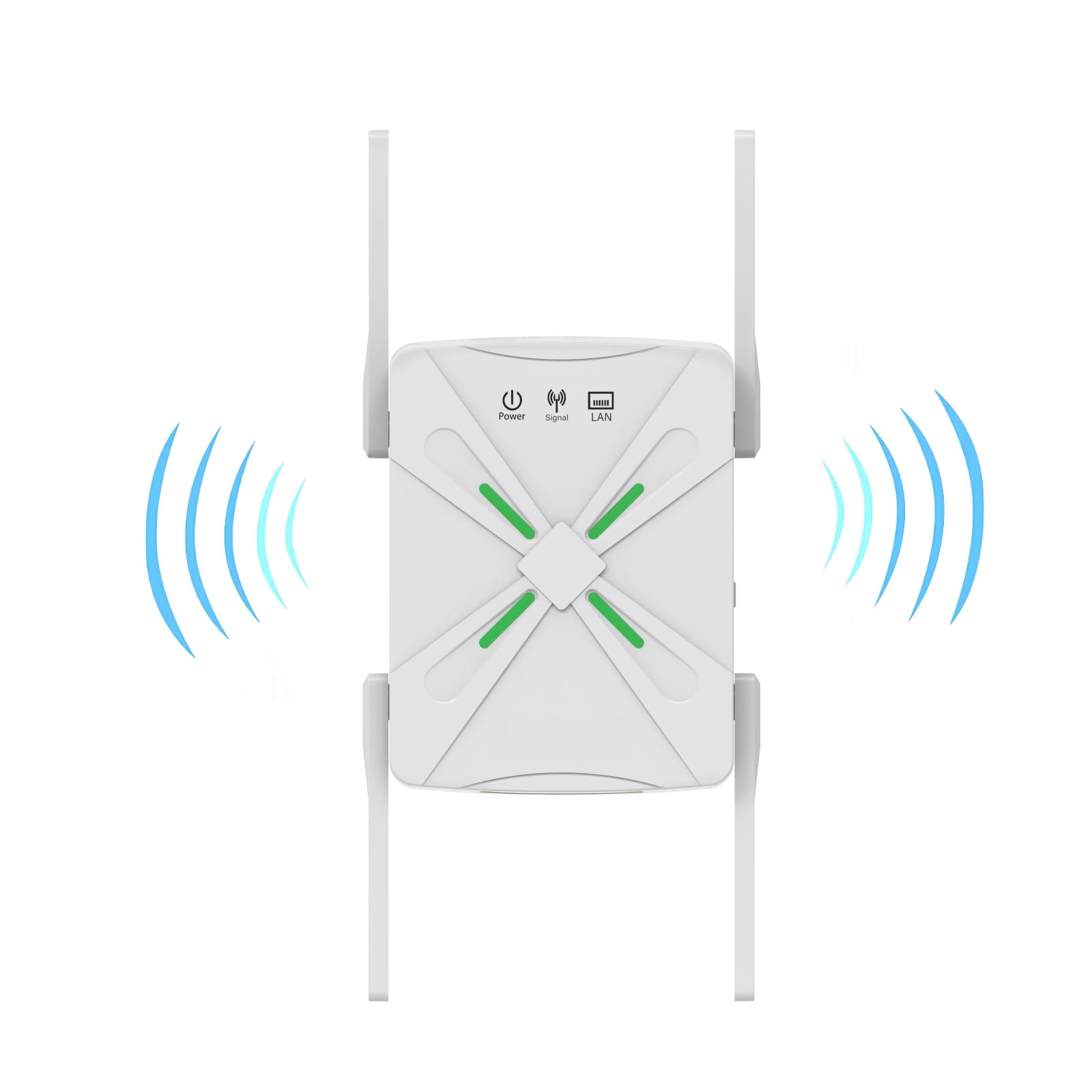 2024 ultima estensione WIFI, ripetitore wifi,5 GHz e 2,4 GHz doppia banda domestica,4 * Antenna che copre 4000 piedi quadrati e 45 dispositivi,Internet booster,configurazione