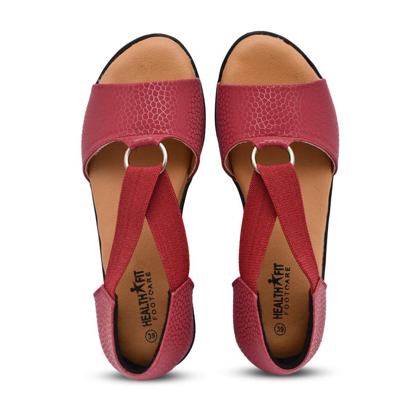 Image of HEALTH FIT Extra Soft Ortho Care Diabetic & Orthopedic Sandal /Doctor Sandal-With Back Support Footwear & stylish for Girl's /Women's