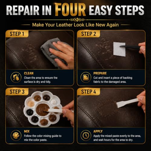 Joyaone 10-Color Leather Repair Kit