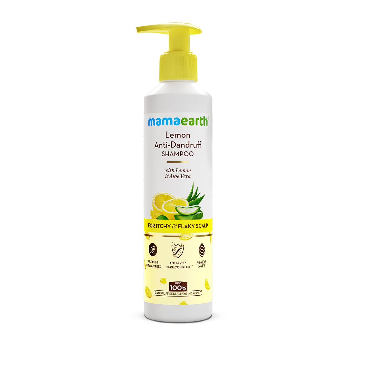 Mamaearth Lemon Anti-Dandruff Shampoo with Lemon & Ginger for Itchy & Flaky Scalp – 250 ml