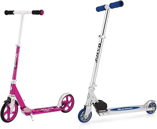 Razor Patinete A5 LUX Kick - Rosa - FFP, 38.6 pulgadas & A Kick Scooter - Azul - FFP