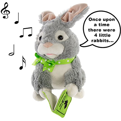 Simply Genius Storytelling Peter Rabbit, Easter Bunny Stuffed Animal, Plush Toy, Animated Stuffed Animals for Easter Decorations, Easter Basket - Thumbnail 4