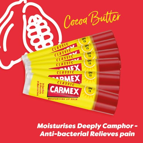 Carmex Classic Lip Balm Stick Set for Smooth Soft Lips, 1 count (Pack of 6) - Image 4