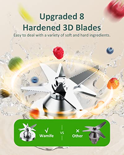 Wamife Professional Countertop Blender - Commercial Blender With Stepless Speed, Blenders For Kitchen With 5 Presets & 70 Oz Tritan Container, High-Speed Smoothie Maker For Shakes And Smoothies #TOP5