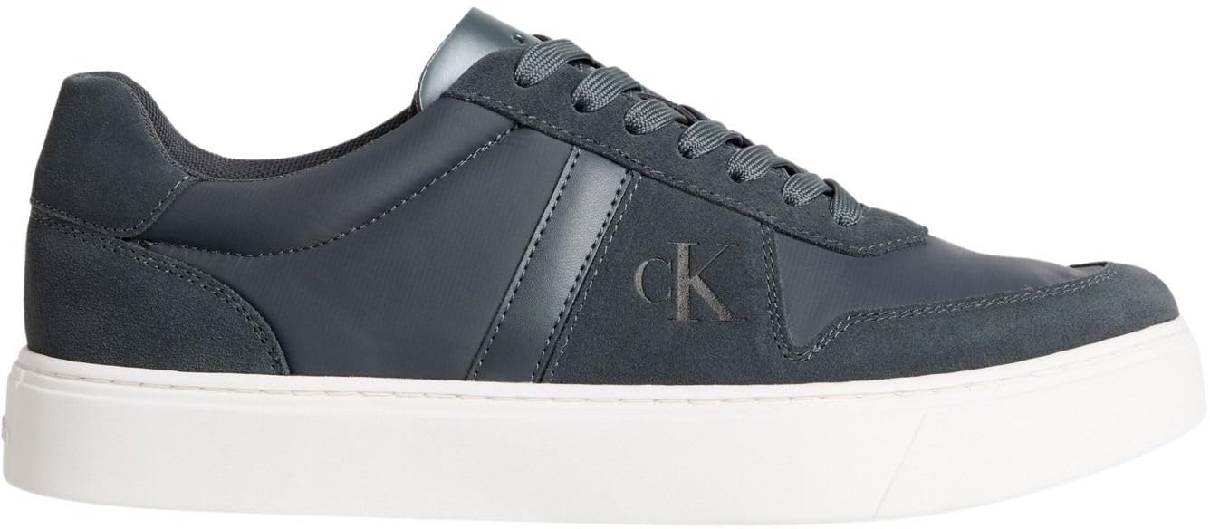 Calvin Klein Men's Classic Cups LACE Mix EMB Tongue YM0YM01395 Low Top, Grey (Coal), 11