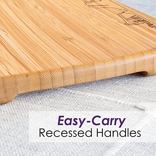 Totally Bamboo Texas Tabla Extra Grande para Charcutería y Queso con Diseño Grabado, 30" x 8.5" miniatura 5