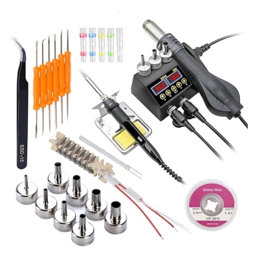 2 in 1 8898 ͂񂾕tXe[V 750W LCDfBXvC[NnڃXe[V gѓdb BGA SMD PCB ICCp ͂񂾕tc[ (8898 SET8)