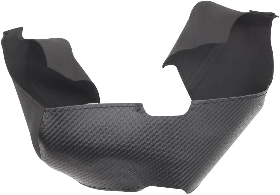 MEWANT Hand Stitch Black Matte PU Carbon Fiber Suede Steering Wheel Cover for Tesla Model S Yoke 2021-2023 Model X Yoke