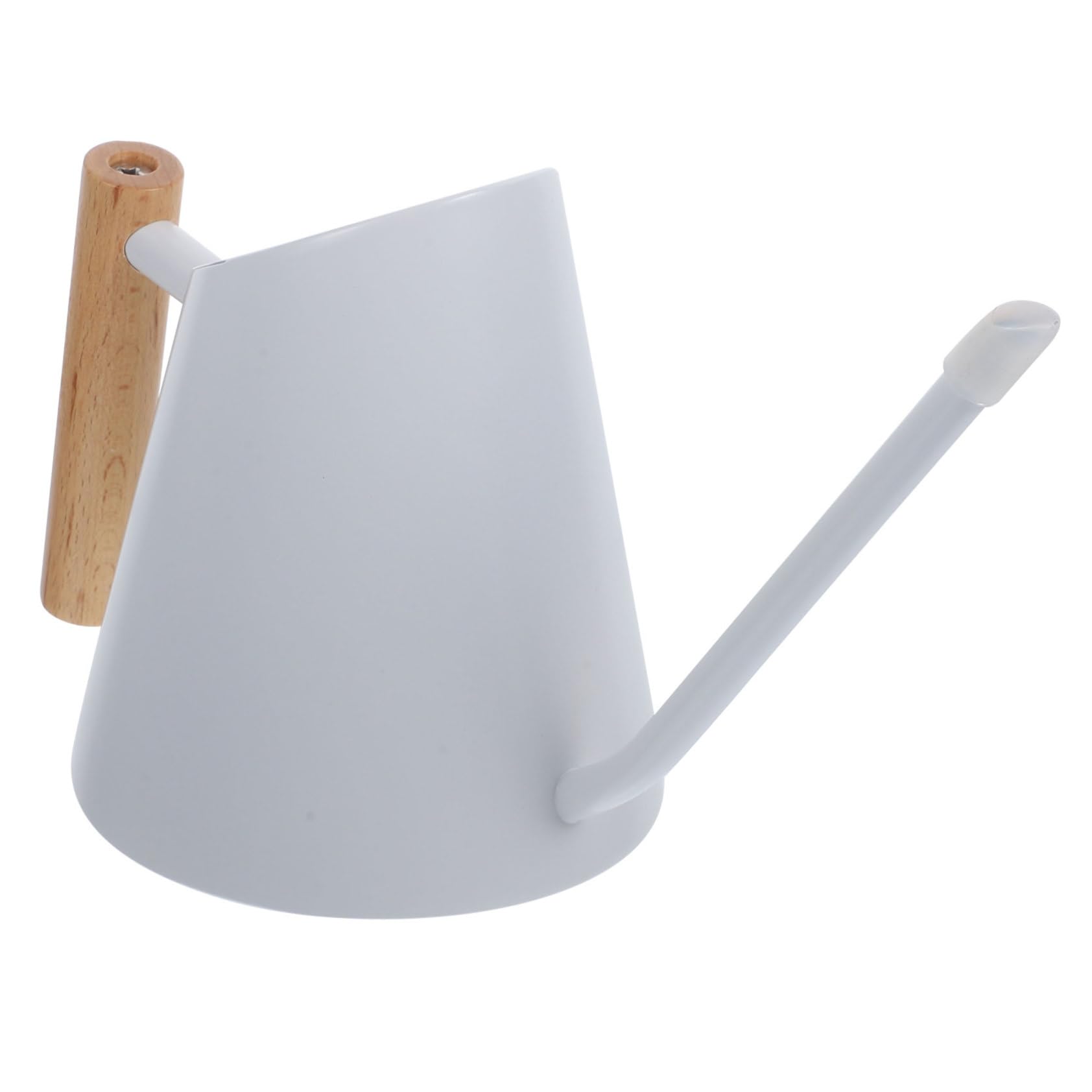 Bonsai Gießkanne 900ml aus Edelstahl mit Holzgriff Weiß