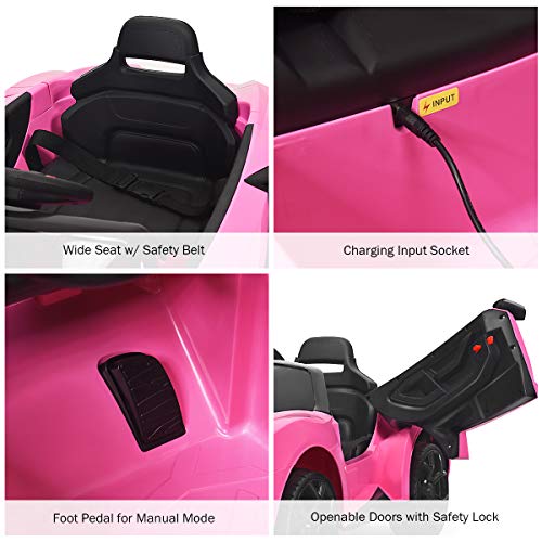 image for Costzon Ride on Car, 12V Battery Powered Electric Vehicle w/ Manual & 