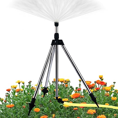 Orbit H2O-Six Irrigatore Su Treppiede 56208 | Raggio Fino A 12m | 6 Modalità Di Spruzzo | Altezza Regolabile