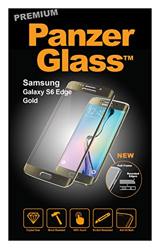 Panzer Glass PG1025 - Protector de pantalla de cristal resistente a rasguños y líquidos compatible con Samsung Galaxy S6 Edge