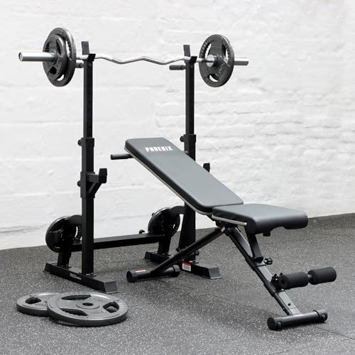 Phoenix Fitness Cast Iron Olympic Weight Plates - 2-Inch Free Weight Plate for Barbell Dumbbell Bars, Weightlifting & Strength Training at Home Gym - Pair or Set of 4: 1.25kg, 2.5kg, 5kg, 10kg, 20kg - Image 6