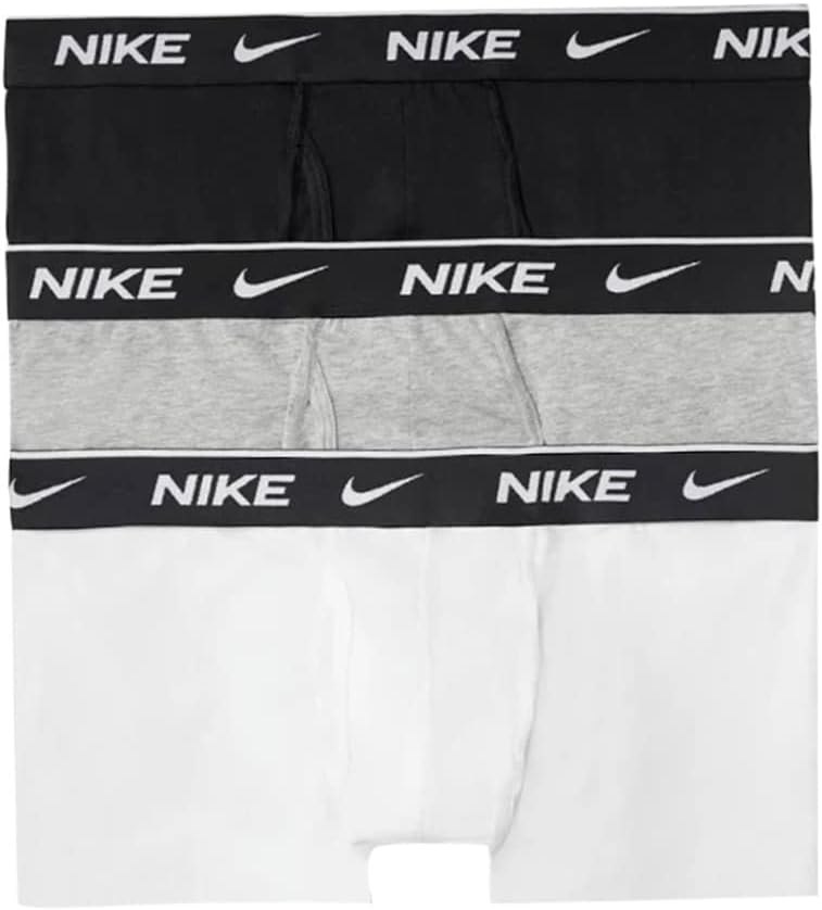 Nike 3Pk Trunk Evyd Cotton Mens Active Underwears Size L, Color: Black/White/Multi-colored