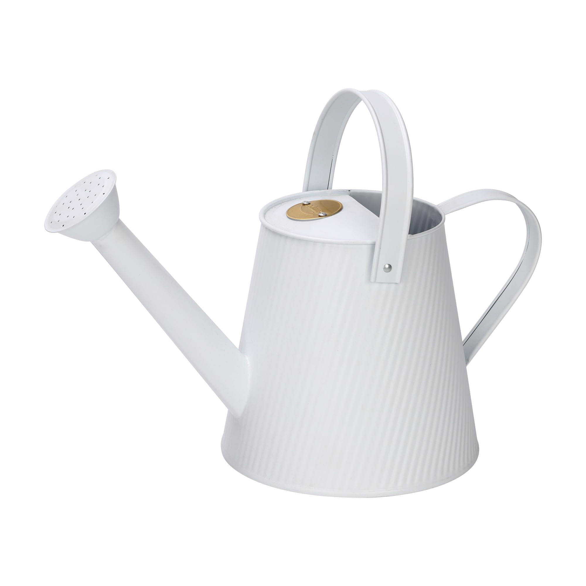 Simpa 3L 3 Litre Colour Metal Watering Can with Watering Rose - Matt White