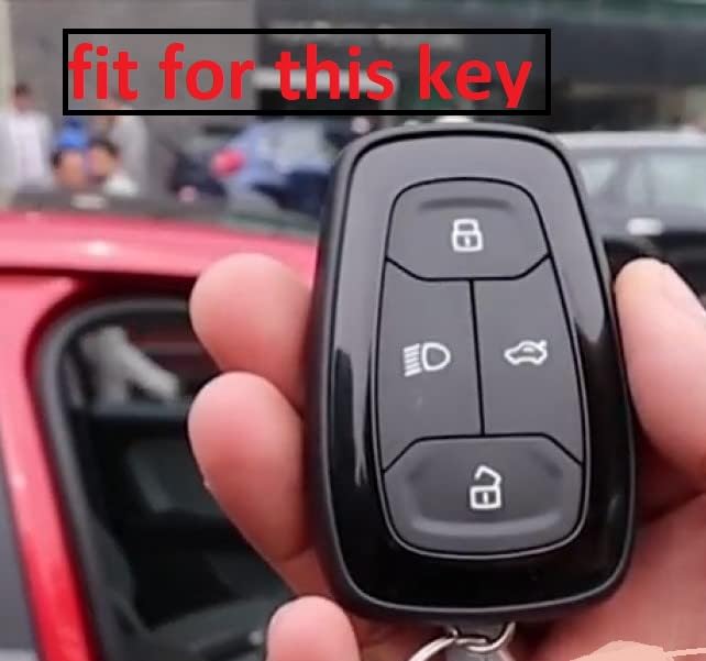Image of Metal Keycover for Punch, Harrier, Altroz, Nexon, New Safari, Bolt, Tiago, Tigor - 4 Button Smart Key (Metal Leather)