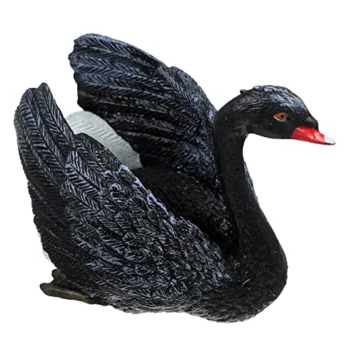 STOBOK Figurine de Cygne Simulée en Plastique, Statue de Jardin Réaliste, Petite Décoration pour Étang et Bassin, Modèle Décoratif Léger et Solide, Ornement Extérieur Polyvalent
