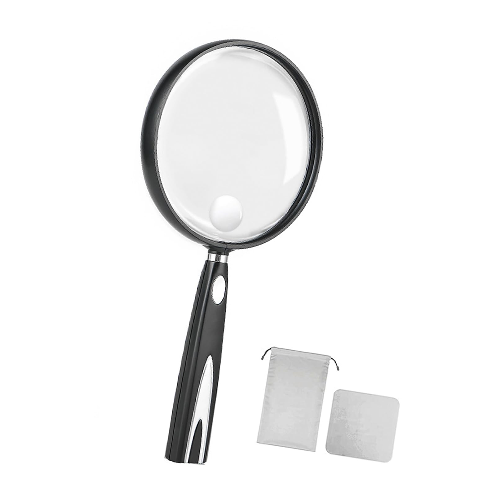 Handheld Magnifier Featuring 2 Time / 1.5 Time Magnification Shatterproof 110mm / 130mm Lens Nonslip Grip Ideal for Adults Seniors Reading Nature Hobbies Observation Reading Magnifier