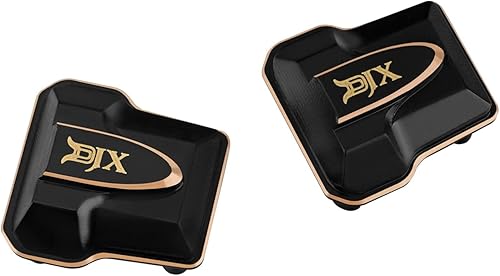 Miniatura 3 de DJX CNC mecanizado 2 piezas latón diff cubierta delantera y trasera eje diff cubierta para 118 RC Crawler coche TRX4M actualización piezas