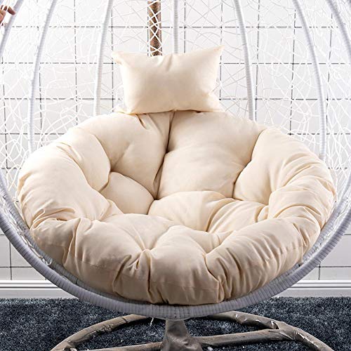 funnyfeng Schaukelsitzkissen Hängesessel Kissen, Ei Hängematte Stuhlpolster Hängesitz Schaukelsitz Polster mit Kissen, Hautfreundlich Sanft Schaukelstuhlkissen für Indoor Outdoor Balkon Cover