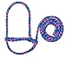 Weaver Leather Poly Rope for Sheep Halter, Hurricane Blue/Royal Blue/Rose, Average