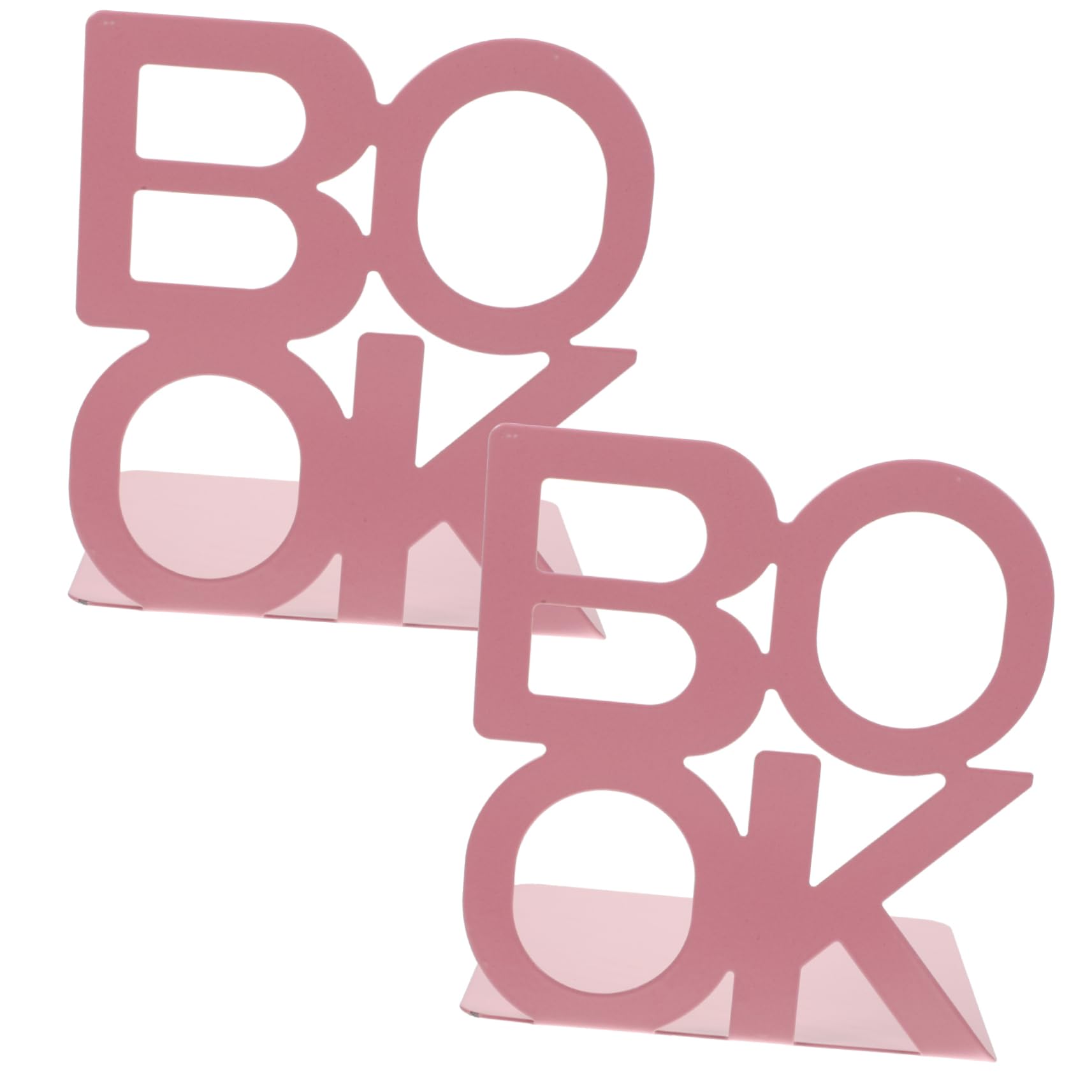 DIYEAH Heavy Duty Metal Bookends Letter Book Holders for Boys and Girls Decorative Bookends for Shelves