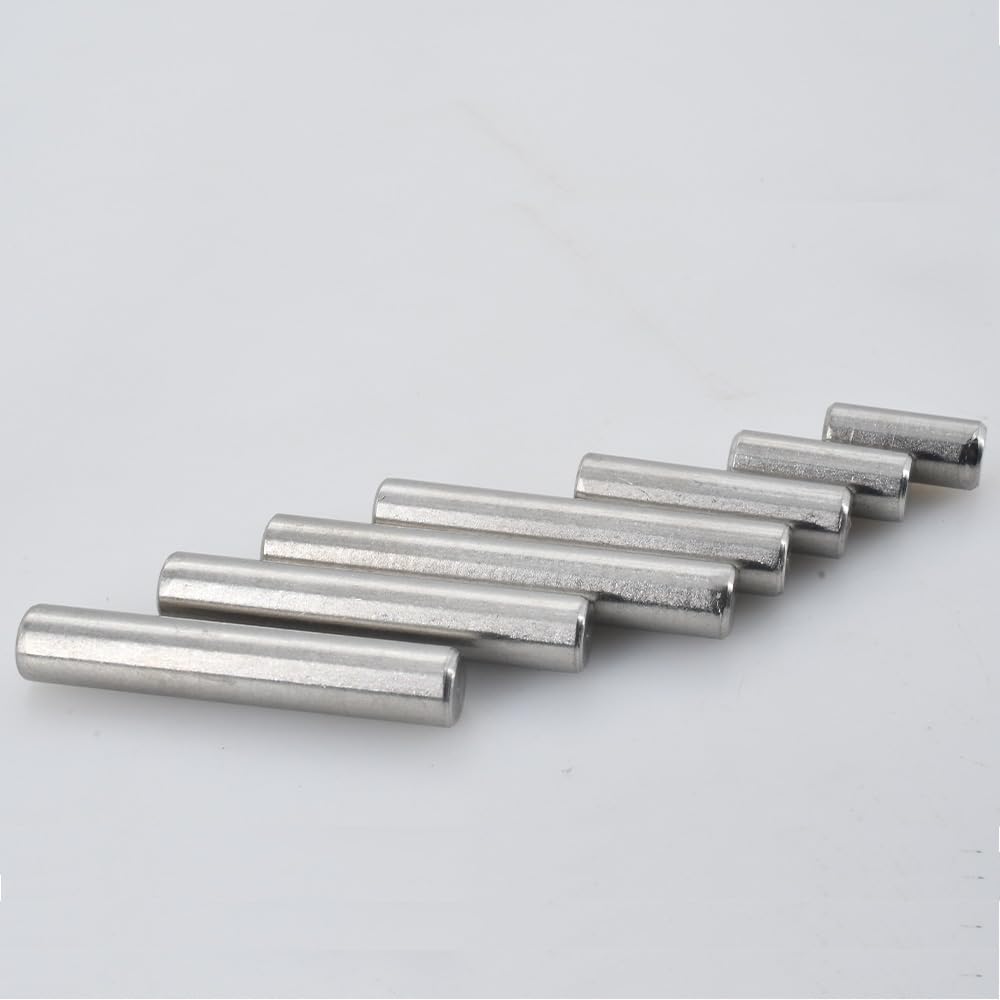 Pasador de ubicación cilíndrico de acero inoxidable 304, pasador de bloqueo de eje de fijación de metal, barra redonda, varilla de pasador sólida(M8,12mm (50Pcs))