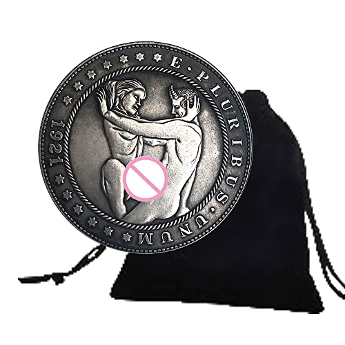 I Love You Art Memory Romantic Sketch Couple Coin Fun Lucky Gift Coin Challenge Lover Coin Morgan Pocket Novelty Coin +Gift Bag (1)