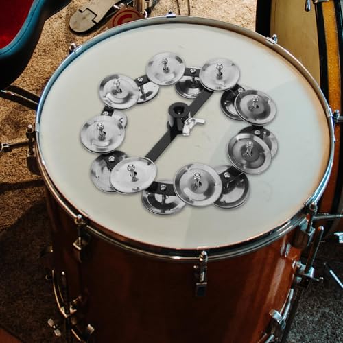 Tambourin Double Rangée pour Hi-hat - Finition Robuste pour Instrument de Percussion - 3