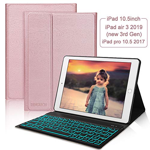 D DINGRICH - Custodia per Tastiera da 10,5" Oro Rose Gold|Schwarz Tasten