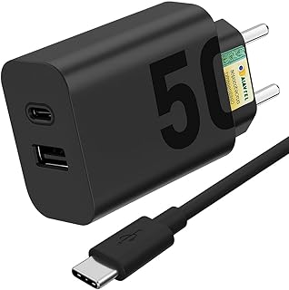 Carregador super turbo 50w ultra rápido tipo c e usb com